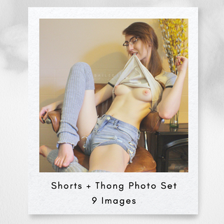 Jean Shorts and Thong Photo Set photo gallery by Bailee Blunt