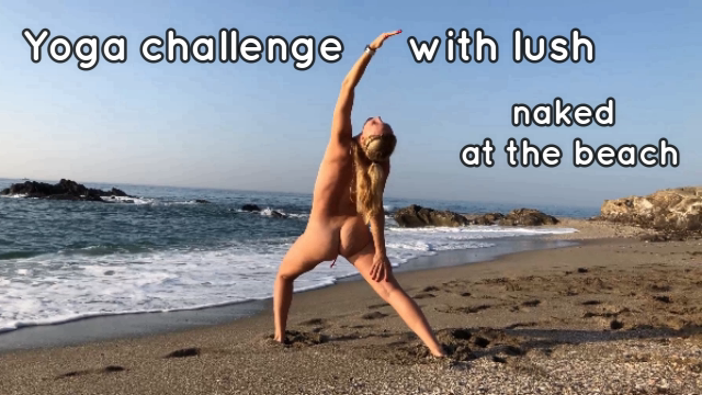 Yoga challenge with lush vibrador