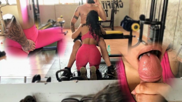 Could Resist Sucking my Personal Trainer at the Gym and Mouth Creampie